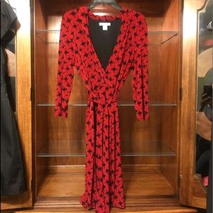 Liz Claiborne Red and Black dress